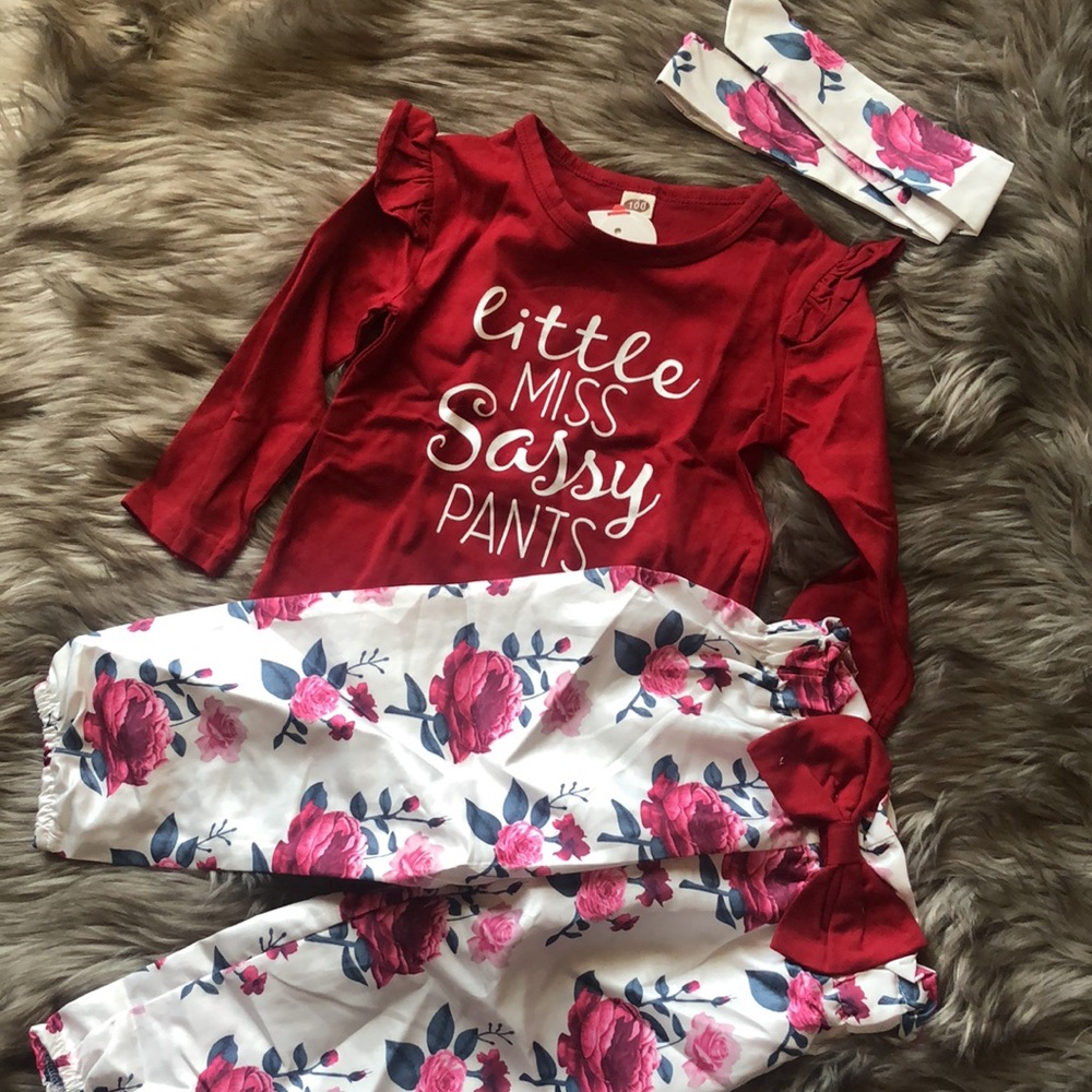 ‼️ SALE‼️ 3-piece Set Letter Pattern Outfit